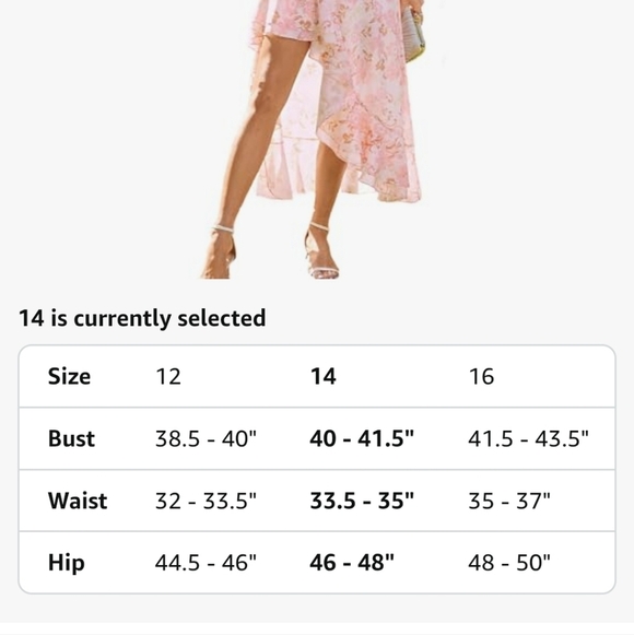 Elegant Pink Floral Hi Low One-Shoulder Dress NWT - Picture 7 of 16